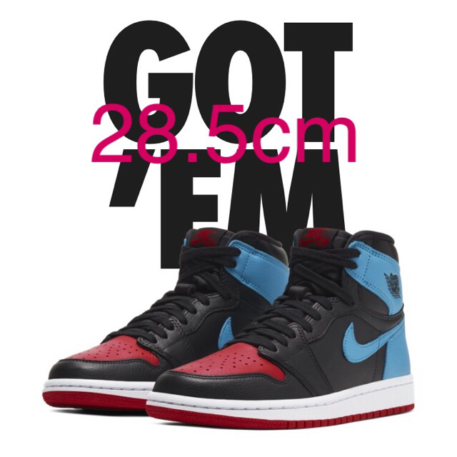 NIKE(ナイキ)のWMNS AIR JORDAN 1 POWDER BLUE/GYM RED レディースの靴/シューズ(スニーカー)の商品写真