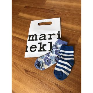 マリメッコ(marimekko)のマリメッコ marimekko こども　靴下　二足セット(靴下/タイツ)