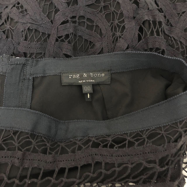 Rag & Bone(ラグアンドボーン)のレーススカート　ブラック　XS  rag&bone レディースのスカート(ひざ丈スカート)の商品写真
