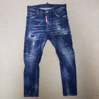 美品Dsquared2ディースクエアードビッグロゴバイカーデニム44 | www