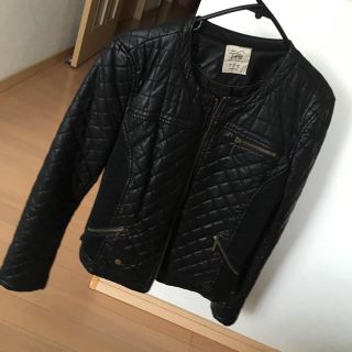 ザラ(ZARA)のザラ レザージャケット(ノーカラージャケット)