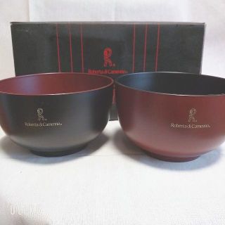 ロベルタディカメリーノ(ROBERTA DI CAMERINO)の《新品》ロベルタ ディ カメリーノ お茶碗 紅白（赤・黒）(食器)