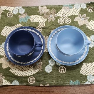 ウェッジウッド(WEDGWOOD)のウェッジウッド　ジャスパー　カップ&ソーサー2客(食器)