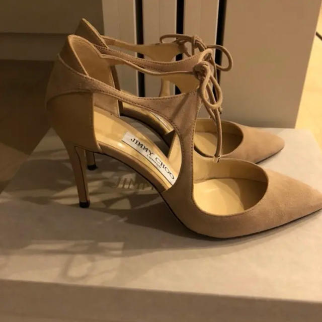 【破格値下げ】 JIMMY CHOO 35 ヌーディレースアップパンプス SAGE CHOO JIMMY - ハイヒール/パンプス