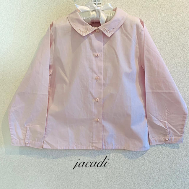 Jacadi(ジャカディ)のjacadi 6A ( 116 ) 上品なピンクの長袖襟付きブラウス キッズ/ベビー/マタニティのキッズ服女の子用(90cm~)(ブラウス)の商品写真