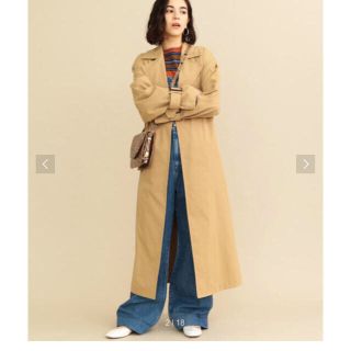 ビューティアンドユースユナイテッドアローズ(BEAUTY&YOUTH UNITED ARROWS)のコットンライクダブルロングコート/スプリングコート　S(トレンチコート)