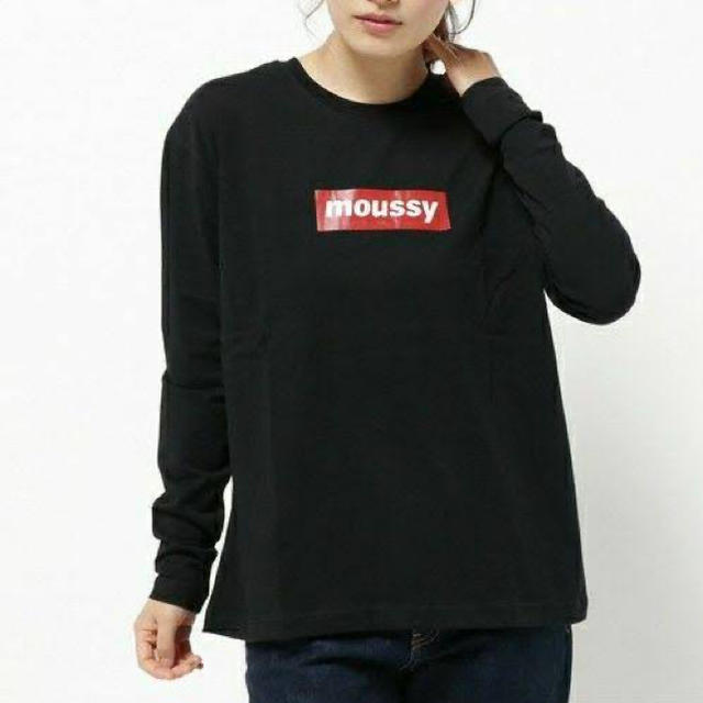 moussy(マウジー)のmoussy/ボックスロゴロンT レディースのトップス(Tシャツ(長袖/七分))の商品写真