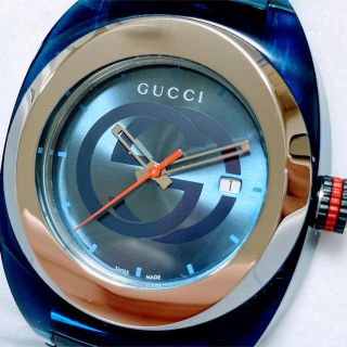 グッチ(Gucci)の◆即購入OK◆新品◆GUCCI SYNC XXL◆クォーツ 青 メンズ腕時計(腕時計(アナログ))