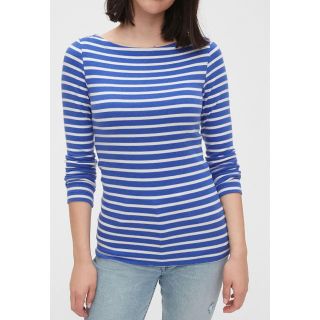 ギャップ(GAP)のGap ボーダー　ブルーボーダー　トップス　レディース  長袖Tシャツ(Tシャツ(長袖/七分))