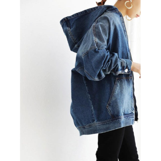 antiqua(アンティカ)の☆★☆ アンティカ フーデットデニムBIGジャケット ブルー レディースのジャケット/アウター(Gジャン/デニムジャケット)の商品写真