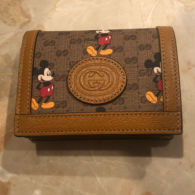 セール本物 GUCCI グッチ ミッキー ディズニー コラボ 縦折り財布