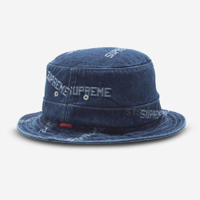 19ss Supreme Logo Denim Crusher Blue