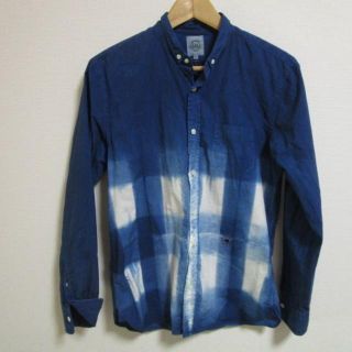 フォーティーファイブアールピーエム(45rpm)のビアティチュード　BEATITUDE　本藍染め板締め加工デザインシャツ　日本製(シャツ)