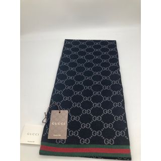 グッチ(Gucci)のGUCCI グッチ マフラー ブラック 新品 バイカラー バレンタイン　(マフラー)