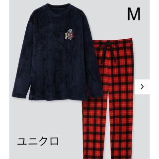 ユニクロ(UNIQLO)のユニクロ　ディズニー　フリース　プーさん　M(ルームウェア)