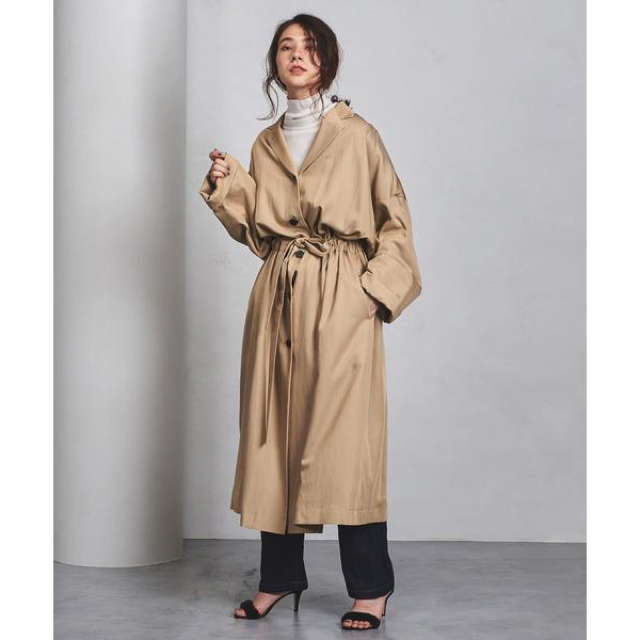 UNITED ARROWS(ユナイテッドアローズ)の定価¥85320 ELIN エリン　ウエストギャザートレンチコート レディースのジャケット/アウター(ロングコート)の商品写真