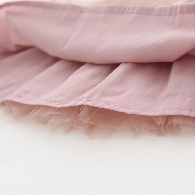 ふんわりチュールドレス ピンク *110 キッズ/ベビー/マタニティのキッズ服女の子用(90cm~)(ドレス/フォーマル)の商品写真