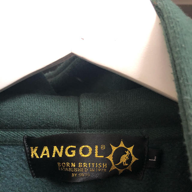 KANGOL(カンゴール)のロゴ刺繍 バックプリント TC裏起毛 リブ長袖 ビッグシルエット プルパーカー メンズのトップス(パーカー)の商品写真