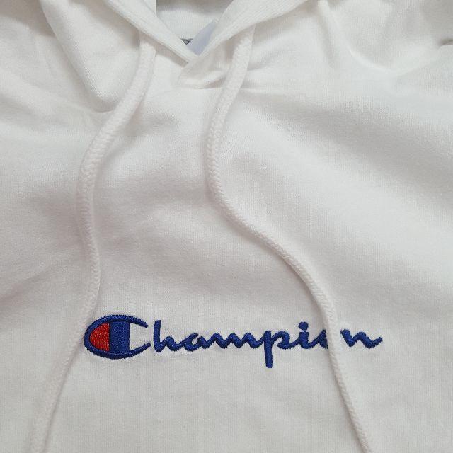 Champion(チャンピオン)のChampion（チャンピオン）；フードＴシャツ；ホワイト；XLサイズ メンズのトップス(パーカー)の商品写真