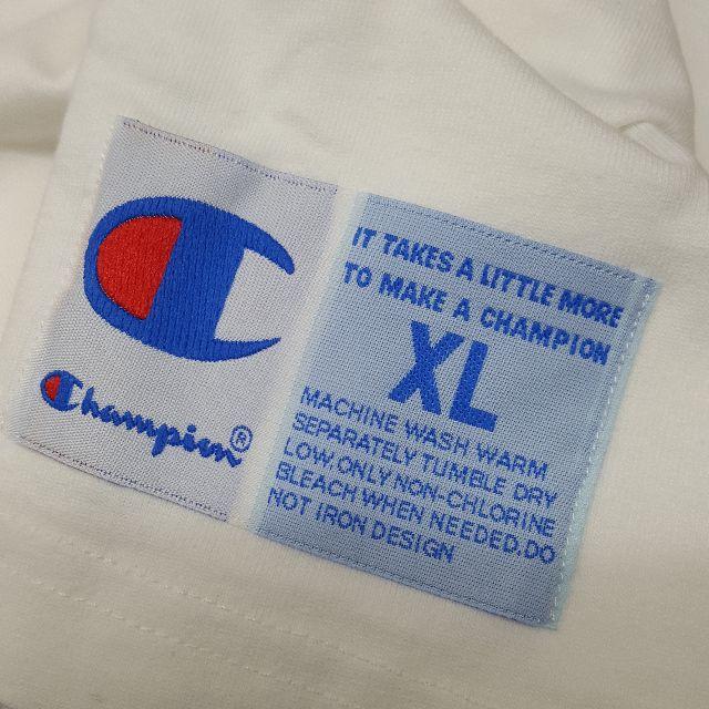 Champion(チャンピオン)のChampion（チャンピオン）；フードＴシャツ；ホワイト；XLサイズ メンズのトップス(パーカー)の商品写真