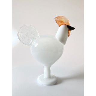 イッタラ(iittala)のAapiskukko White Rooster 2001年 イッタラ バード(置物)