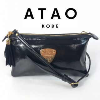 アタオ(ATAO)の【未使用に近い】ATAO ブーブー ショルダー ウォレット お財布バッグ 黒(ショルダーバッグ)