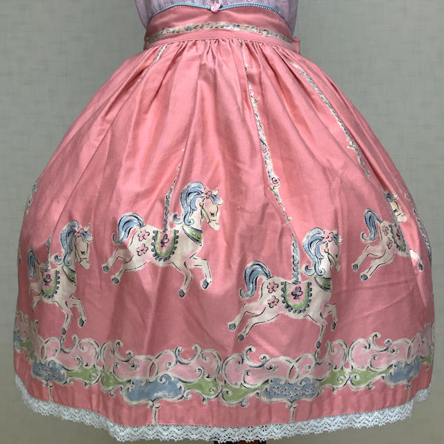 Shirley Temple(シャーリーテンプル)のシャーリーテンプル 回転木馬 スカート ピンク キッズ/ベビー/マタニティのキッズ服女の子用(90cm~)(スカート)の商品写真