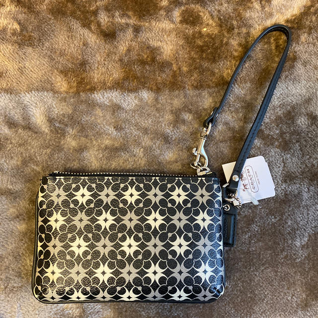 COACH(コーチ)の【新品】コーチ COACH 化粧ポーチ 小物入 黒白 50480 レディースのファッション小物(ポーチ)の商品写真