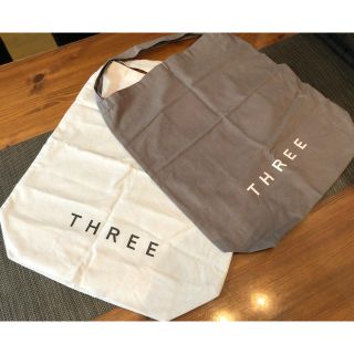 スリー(THREE)のTHREE エコバッグ　ホワイトのみ(エコバッグ)