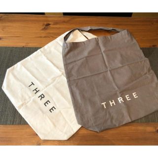 スリー(THREE)のTHREEエコバッグ　グレーのみ(エコバッグ)