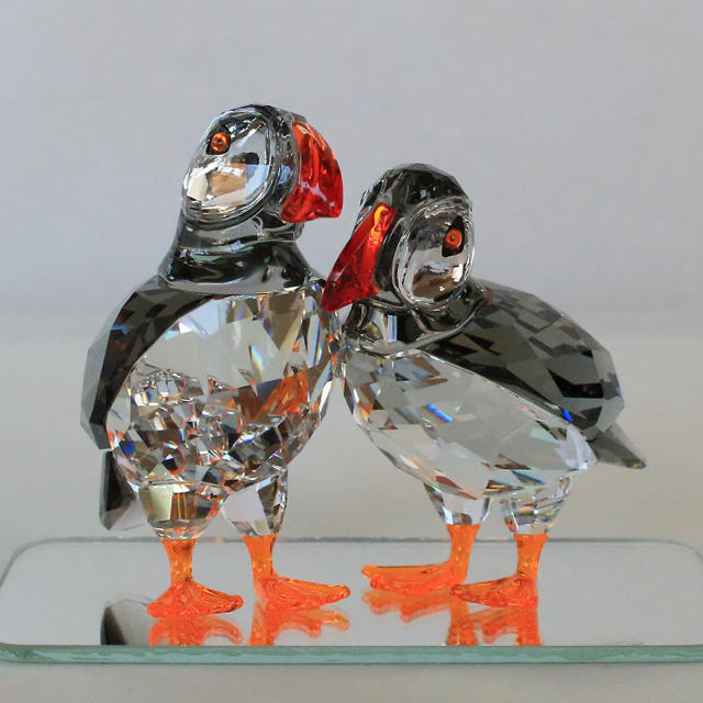☆未使用☆ SWAROVSKI スワロフスキー ニシツノメドリ クリスタル 置物