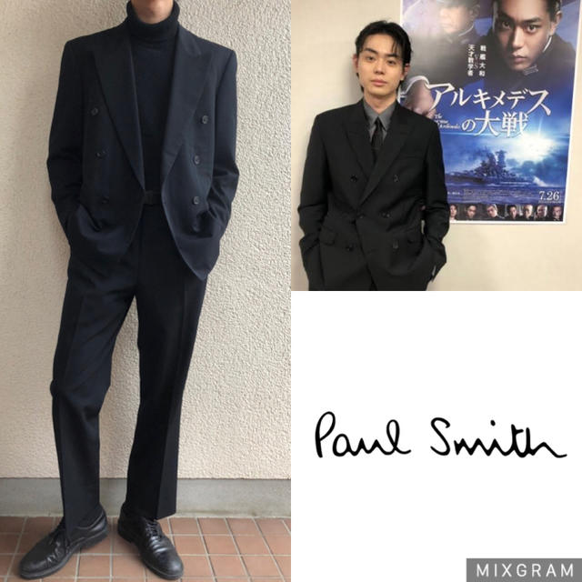 Paul Smith セットアップ ダブル ネイビー L ヴィンテージ 菅田将暉