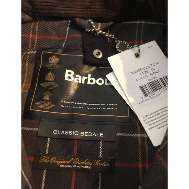 Barbour(バーブァー)の新品未使用 Classic BEDALE クラシックビデイル 38 olive メンズのジャケット/アウター(ブルゾン)の商品写真