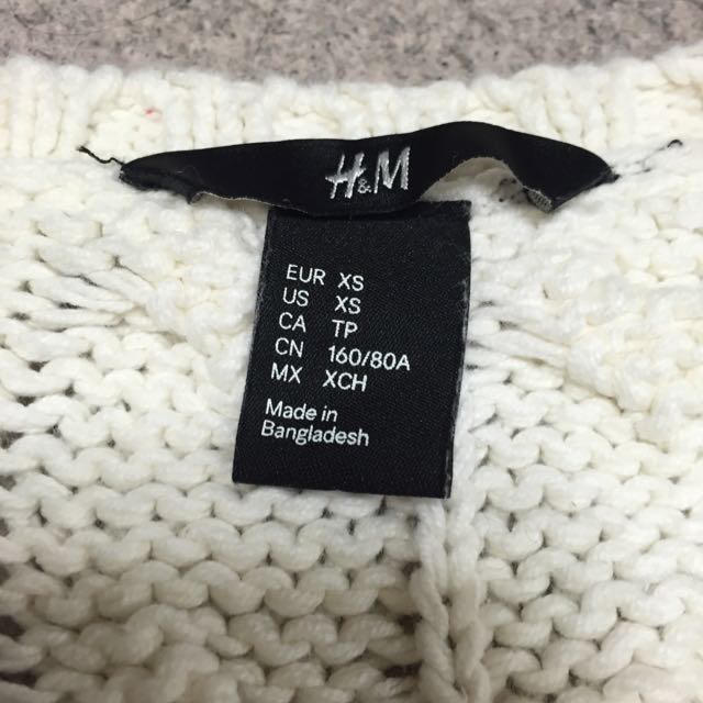 H&M(エイチアンドエム)のH&M ホワイト ニット レディースのトップス(ニット/セーター)の商品写真
