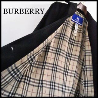 バーバリー(BURBERRY)のb21 BURBERRY バーバリー カシミヤ ウールコート 黒 クリーニング済(ロングコート)