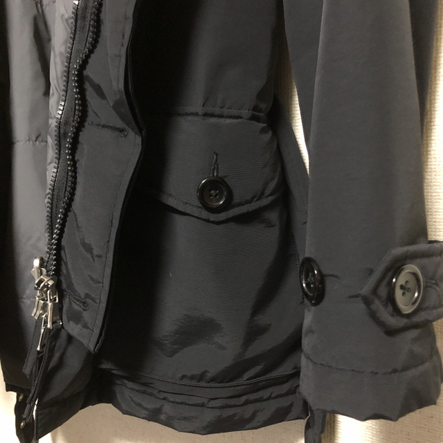 【送料無料】SHIPSシップス モッズコート 黒ブラック ラビットファー 5