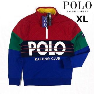 ポロラルフローレン(POLO RALPH LAUREN)のPOLO RALPH LAUREN プルオーバー(XL)赤 マルチ190131(スウェット)