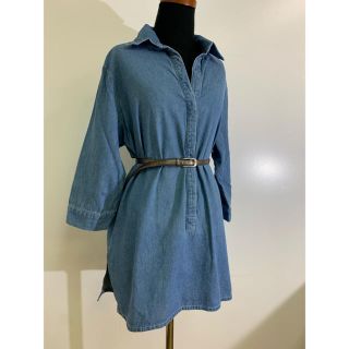 ザラ(ZARA)のデニムワンピース デニムシャツ 長袖シャツ(シャツ/ブラウス(長袖/七分))