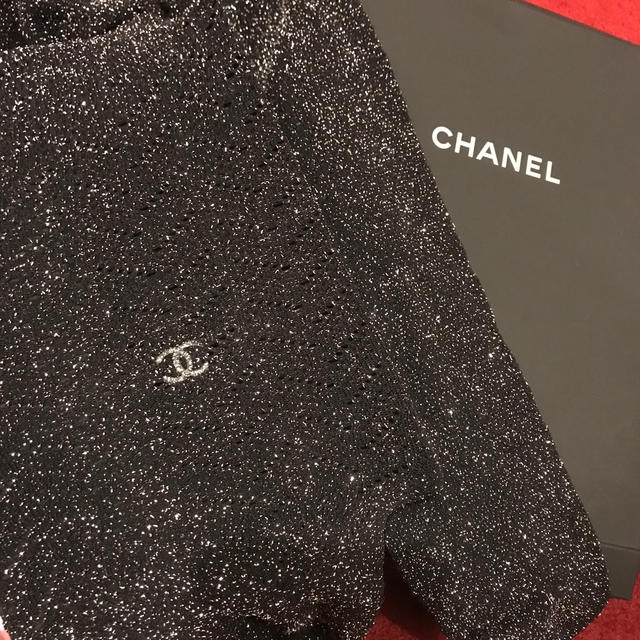 CHANEL(シャネル)のCHANEL シャネル タイツ  ラメ ブラック レディースのレッグウェア(タイツ/ストッキング)の商品写真