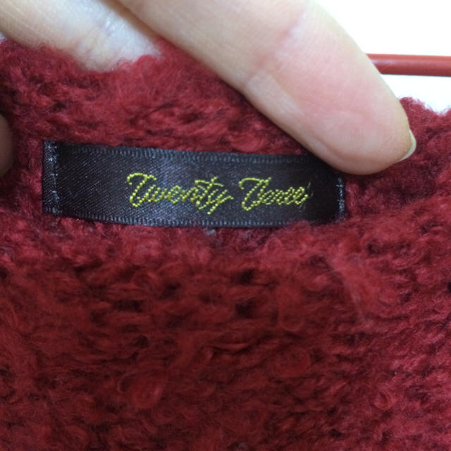 TWENTY FIVE(トゥエンティファイブ)の赤のニットワンピ♡ レディースのワンピース(ミニワンピース)の商品写真