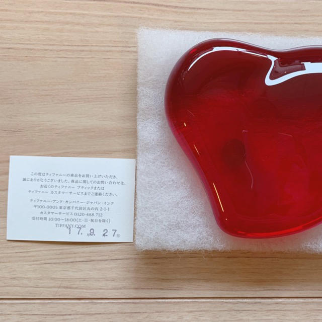 Tiffany & Co. - 【新品】Tiffany ハートのクリスタルペーパー Tiffany & Co. - 【新品】Tiffany ハートのクリスタルペーパー