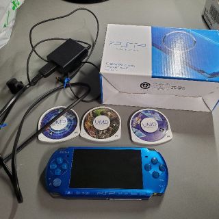 プレイステーションポータブル(PlayStation Portable)のPSP PlayStationPortable PSP-3000 ブルー(携帯用ゲーム機本体)