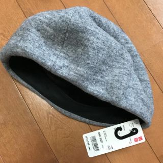 ユニクロ(UNIQLO)のユニクロ グレー ベレー帽 2018AW(ハンチング/ベレー帽)