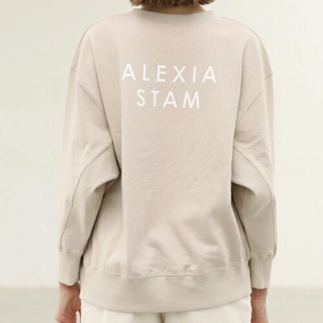 ALEXIA STAM - ALEXIASTAM バックロゴトレーナー 新品未使用の通販 by AKIKO's shop｜アリシアスタンならラクマ