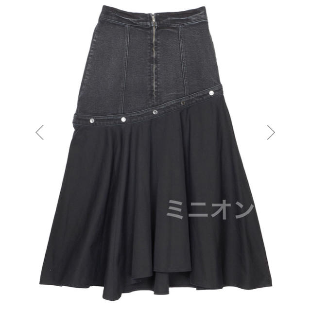 新品タグ付 アメリ Ameri FLOWING LINE DENIM SKIRT