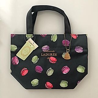 ラデュレ(LADUREE)のkazy様専用【未使用】🖤ラデュレ ミニトートバッグ (マカロン柄 ブラック)(トートバッグ)