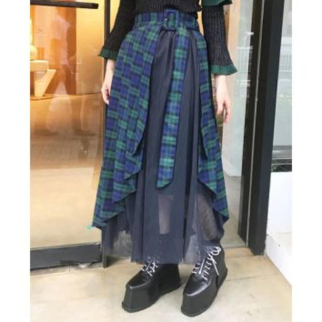 PAMEO POSE(パメオポーズ)のTulle Combi Wrap Skirt レディースのスカート(ロングスカート)の商品写真