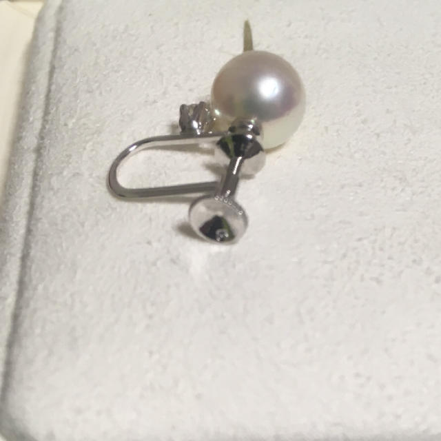 MIKIMOTO(ミキモト)の【ご専用】ミキモト パールイヤリングダイヤモンド付き 7.7mm レディースのアクセサリー(イヤリング)の商品写真