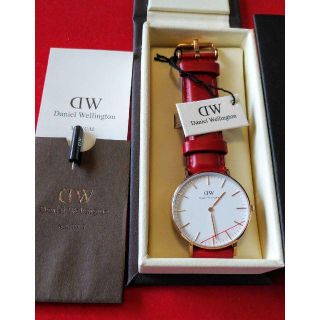 ダニエルウェリントン(Daniel Wellington)の【新品】★USA限定モデル♥ダニエルウェリントン36mm レッド(腕時計)