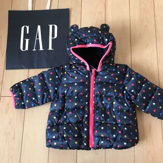 ベビーギャップ(babyGAP)の値下げ！新品★ 70cm gap ジャンパー くま耳 ネイビー 水玉(ジャケット/コート)